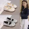 Zapatos Planos de Cuero Mary Jane con Lazo para Niñas 2026 Primavera/Verano Nuevos de Moda Versátiles Estilo Ballet Planos de Suela Baja para Niños