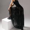 Falda Larga Negra Sexy Transparente de Encaje de Cintura Alta para Viajar 2026 Nueva Moda Europea y Americana Comercio Exterior Transfronterizo Falda Larga para Mujer