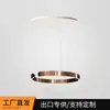 Araña de sala de estar de lujo ligero estilo italiano, 6 lámparas de diseño minimalistas creativas de alta gama nuevas para el dormitorio principal, aluminio