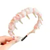 Diadema de Malla Dientes de Super Hada para Niñas Estilo Pastoral Francés Organizador de Cabello Rizado para Niñas Diadema Antideslizante No Tira del Cabello Pinza para el Cabello
