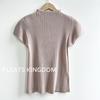 Serie Japonesa y Coreana de Plisados Estilo Miyake Elegante Delgado Manga Corta Tt Urbana Noble Diosa Elegante Delgado Top