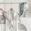 Pañuelo Triangular Fresco Floral Estilo Coreano, Bufanda Delgada de Seda de Verano para Niñas, Lazo para el Cabello, Bufanda para el Cuello, Protector de Cuello, Chal