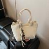 Moda Casual Casual Retro de Nicho Nova Primavera 2025 Bolsa Transversal de Mão Ombro Bolsa Feminina Trançada Estilo Ocidental