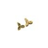 Colgante de corazón de melocotón liso chapado en oro de acero inoxidable con agujero para bricolaje, accesorios de collar y pulsera de moda europea y americana