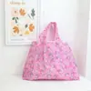 Bolsa de compras dobrável de desenho animado 210D Bolsa tote Bolsa de compras de boneca Bolsa de compras superdimensionada A