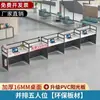 Juego de escritorio y silla moderno y sencillo, combinación de escritorio y silla de oficina, asientos compartimentados, escritorio para cuatro/seis personas, escritorio para personal de oficina