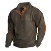 Nueva Chaqueta Exterior Cruzada para Hombre de Otoño e Invierno Amazon Pana Casual Sudadera de Manga Larga con Cuello Alto en Stock