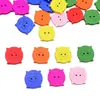 Botões de Flor de Ameixa Coloridos de Madeira 15/20mm em Estoque, Vários Acessórios de Roupa com Desenhos de Animais, 100/Pacote