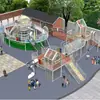 Escorregador Combinado Grande para Exterior, Escorregador Combinado Grande de Escalada para Jardim de Infância e Áreas Comunitárias, Equipamento de Diversão Não Padrão para Crianças