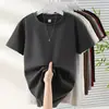 Camiseta Corta Personalizada con Logo Transfronteriza 240g para Mujer de Manga Corta Estampada Ajustada que Muestra el Ombligo Camiseta para Mujer