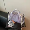 Bolsa de Lona Casual Fabricante al por Mayor Bolsos de Mano para Mujer 202 Nueva Moda Versátil Bolso Cruzado de Hombro Se Puede Imprimir con Logo