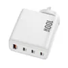 Cargador Rápido de Nitruro de Galio Pd100W Cargador Pd Enchufe Plegable Estándar de EE. UU. 2A2C Cargador de Portátil Multipuerto Transfronterizo
