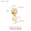 925 Prata Esterlina Vintage Nicho Fu Bean Estilo Pingente Colar Clipe Fivela DIY Incrustado Esmeralda Buda Beswax Pingente Fivela