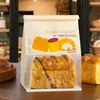 Saco para Pão Assado Torrada 450g Saco para Embalagem de Bagel Croissant Borda Enrolada com Arame Saco de Embalagem Auto-Selante Atacado