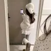 Chaqueta de Algodón con Puntos Estilo Dulce Coreano para Mujer, Chaqueta de Algodón Cálida Holgada, Chaqueta de Pan Cálida para Estudiantes de Otoño e Invierno