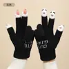 Guantes de Lana Tejida Abiertos para Dedos, Calientes, Nuevos de Invierno para Mujer, Lindos, para Estudiantes, Escribir, Jugar al Teléfono Móvil, Guantes de Dedos Engrosados