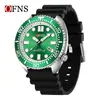 Reloj de Hombre Ofns de Alta Gama Resistente al Agua Moda Simple Reloj de Cuarzo Correa de Caucho Aire Calendario Fluorescente Reloj de Hombre