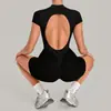 Body de Yoga Sexy em Renda Cor Areia para Mulheres, Justo, Respirável, que Realça o Bumbum, Macacão Esportivo Fitness 8603