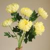 Jimo Nueva Flor de Crisantemo de Seda Dorada de Tallo Único Crisantemo de Piña Estilo Campestre Decoración para el Hogar Boda Hotel Arte Floral Flor Artificial