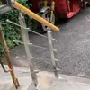 Pasamanos de Escaleras, Barandillas de Escaleras Interiores, Barandillas de Balcón, Columnas de PVC para Villas Estilo Moderno Cepillado para Autoensamblaje