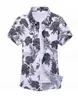 Camisa europea de manga corta para hombre, nueva, con estampado floral hawaiano casual, unisex, estampado digital