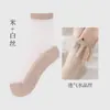 Calcetines de Verano para Mujer, Nuevo Estilo, Color Sólido, Básicos de Seda de Cristal, Calcetines Simples sin Costuras con Base de Algodón, Fabricante de Calcetines de Seda de Cristal