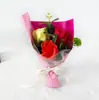 Presente de Formatura Mini Buquê de Flores Rosas Flor Artificial Buquê de Flores de Sabão Flor Falsa Lembrança da Época de Natal Transfronteiriço