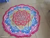 Estilo Amazon Bola Pendurada com Franjas Estampada Poligonal Tapete de Yoga Redondo Lótus Toalha de Praia Colorida Xale de Férias