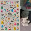 Pegatinas para Uñas Easter Egg 5D en Relieve Conejito de Pascua Tridimensional Pegatinas para Uñas DIY Modelo Hg