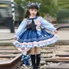 Vestido Feminino Primavera e Outono Judy Coelho Policial Roupa Infantil Aniversário da Menina Roupa de Primavera Vestido Princesa Lolita