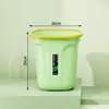 Papelera Cuadrada de Gran Capacidad sin Tapa con Anillo de Presión para Hogar, Oficina, Sala de Estar, Dormitorio