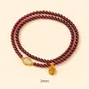 Pulseira de granada natural para mulheres, design de nicho, luxo leve e requintada, pulseira de cristal de cabaça de círculo duplo, atacado