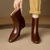24 Talla Grande 40-46 Tacón Medio Cuña Botines Botas de Mujer Comercio Exterior Transfronterizo Botines Estilo Nuevo Otoño 2026 Botas Martin 1