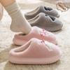 Chinelos de Algodão Peludos para Mulheres, Novo Modelo Outono e Inverno 2026, Chinelos Quentes de Solado Grosso para Casa com Toque Macio ao Pisar para Meninas
