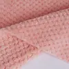 Estoque Disponível Tecido Fleece Coral de Poliéster-Algodão, Tecido de Malha Abacaxi Dupla Face, Touca Seca Cabelo Roupão de Fleece Atacado