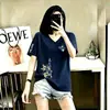 Camiseta Informal Sencilla con Estampado Transfronterizo para Mujer, Manga Corta, Nuevo Estilo Verano 2026, Corte Holgado, Top Versátil
