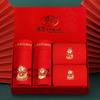 Ropa interior roja Longsha Benmingnian Calcetines de algodón para el Año de la Serpiente para hombre Bóxers rojos grandes para boda para niños