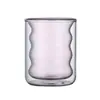Taza de vidrio borosilicato de doble capa para el hogar, creativa, de aspecto atractivo, vaso de agua oruga, vaso de agua de vidrio resistente al calor