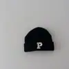 Gorro de Lana Tejido Simple con Letras Estilo Coreano para Bebé, Gorro de Otoño e Invierno, Gorro Cálido con Letras para Niños