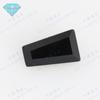 Huagang Gem Ladder Square Black Zircon Bare Stone Atacado Trapezoidal Black Zirconium Rings Artificial Diamond Gem Jóias com Pedra
