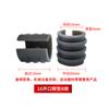 Accesorios de Tubo Redondo Negro Manga de Plástico Tipo C Manga de Plástico Abertura Herrajes Acero Tubo de Arco Manga Almohadillas para Pies Silla de Oficina