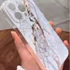 Mármol Blanco Anti-Caídas Transparente Funda Adecuada para Serie Iphone15/16/17 Promax/14 Protección de Funda para Teléfono Móvil
