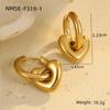 Sentido del Diseño Nicho Moda Acero Inoxidable Amor Hebilla de Oreja Anillo de Oreja Elegante Combinable Pendientes Viento Frío Joyería de Oreja Personalizada
