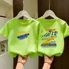 Roupas Infantis Camisetas de Manga Curta para Meninos Roupas Novas de Verão para Crianças Tops de Verão de Manga Meia-Manga Estilo Coreano Moderno