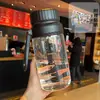 Copo de Vidro Retro Americano, Moderno e Estiloso, Portátil com Tampa, Resistente ao Calor, à Prova de Vazamentos, Copo de Café para Casal