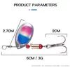 Lentejuelas giratorias 6cm3g multi-patrón Señuelo Luya lentejuelas giratorias compuestas abalorios bajo cebo falso