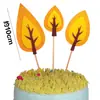 Bandeirinha de decoração para bolo de assar em formato de árvore pequena, cena com cem papéis de menina da floresta, cartão de bolo de aniversário