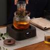 Hervidor de Agua de Vidrio Resistente a Altas Temperaturas con Asa de Patrón Vertical y Asa de Madera para Hacer Té Alrededor de la Estufa, Hervidor de Agua Espesado de Gran Capacidad, Alto Borosilicato