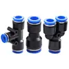 Kexida articulación de tráquea conector recto de PU reductor PGPEG rosca PY conexión rápida alta presión tee neumática 468 mm