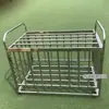 Cesta de armazenamento de basquete de aço inoxidável cesta de armazenamento de basquete de aço inoxidável de vôlei carrinho dobrável móvel de prática combinação de colocação